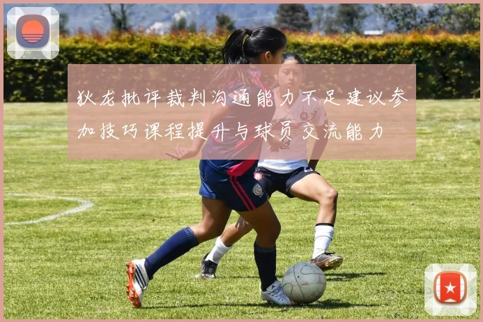 狄龙批评裁判沟通能力不足建议参加技巧课程提升与球员交流能力
